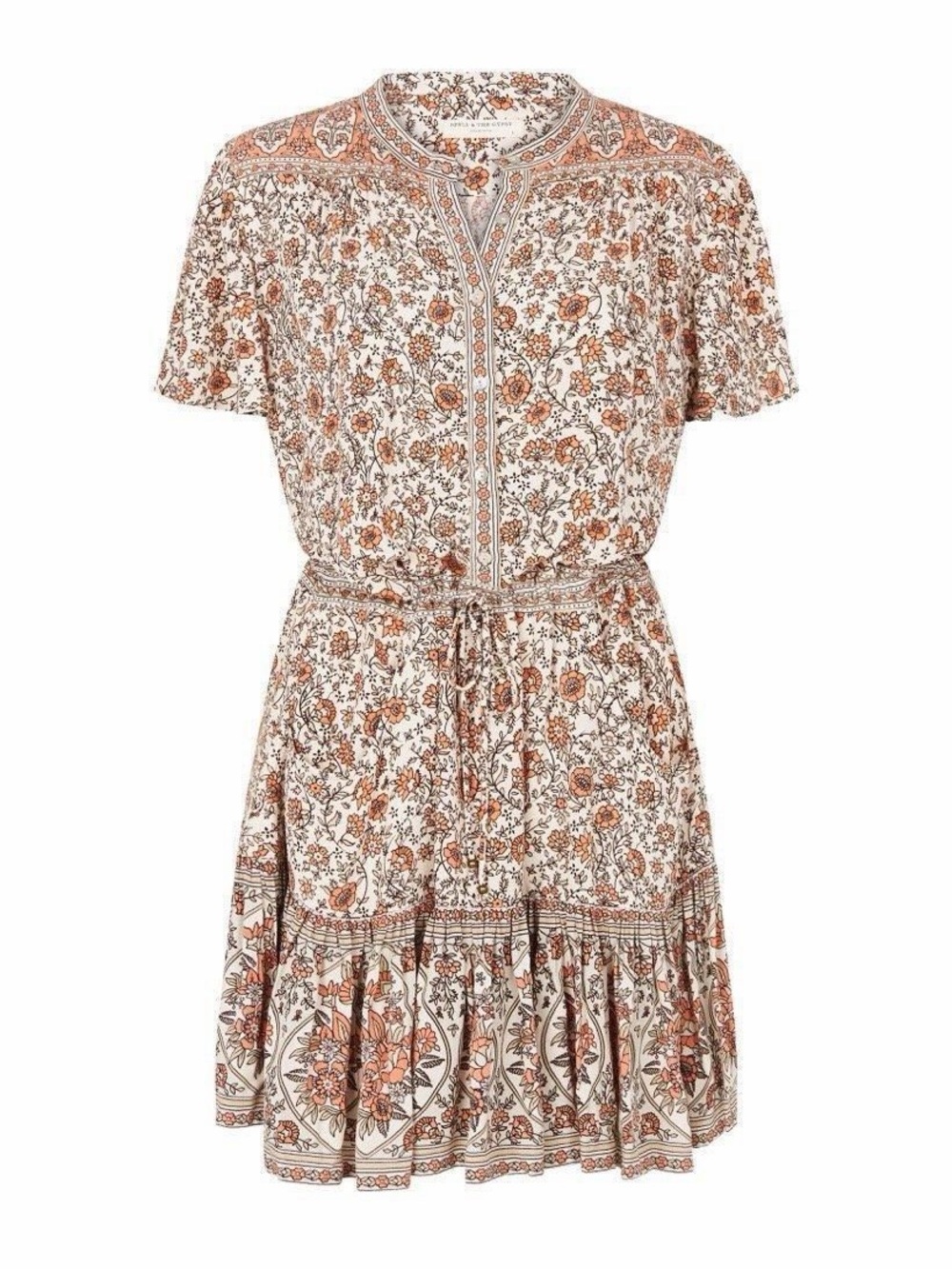 Spell Jasmine flutter sleeve mini dress
